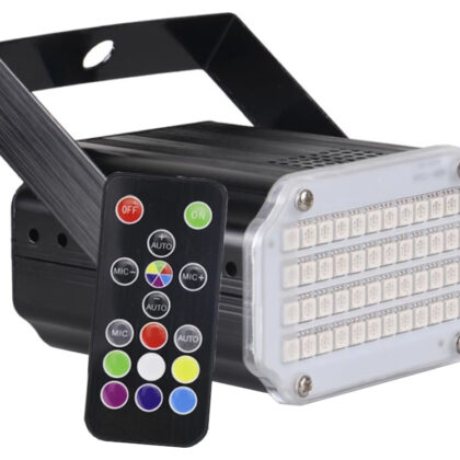 Projector 48 LEDs Efeitos RGBW-UV 12W c/ Comando