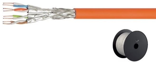 Bobine Cabo FTP CAT 7A Laranja (100 mts) - GOOBAY