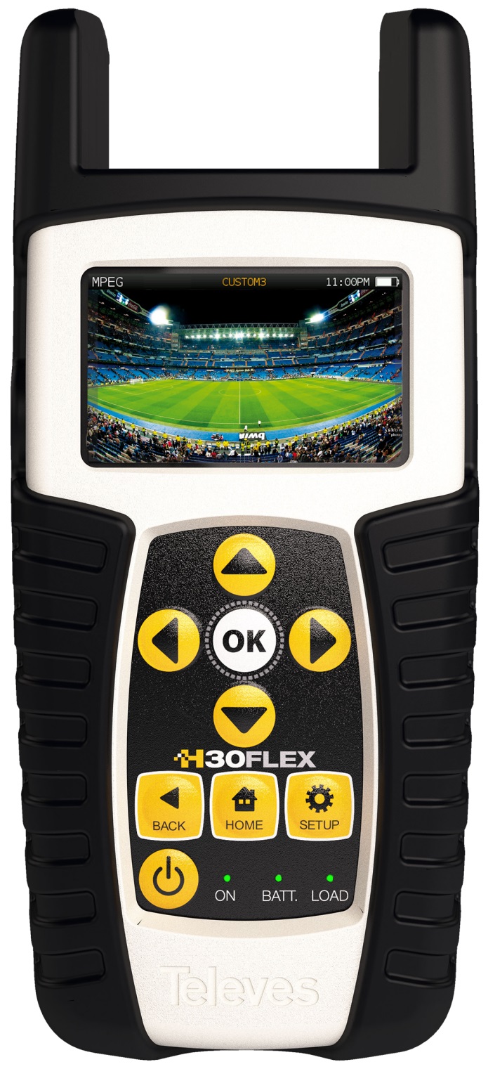 Medidor de Campo H30FLEX DVB-S/S2/T (Inclui Mala de Transporte e Chicote Coaxial) - TELEVES
