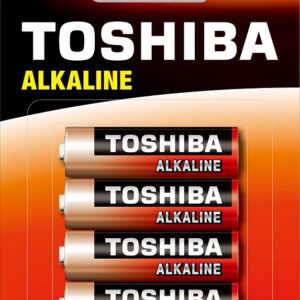 Blister 4 Pilhas Alcalinas 1,5V LR6 AA - TOSHIBA
