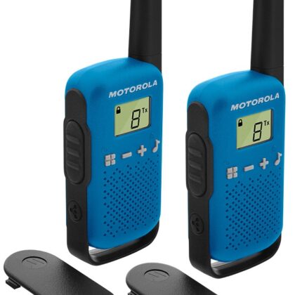 Intercomunicadores Walkie Talkie PMR RADIO 16 Canais (Alcance até 4 Km) Azul - MOTOROLA TLKR-T42