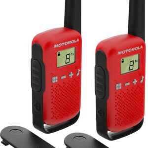 Intercomunicadores Walkie Talkie PMR RADIO 16 Canais (Alcance at? 4 Km) Vermelho - MOTOROLA TLKR-T42