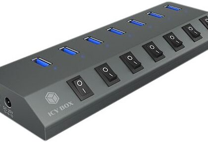 Hub USB 7-EM-1 (7x USB-A) - ICY BOX