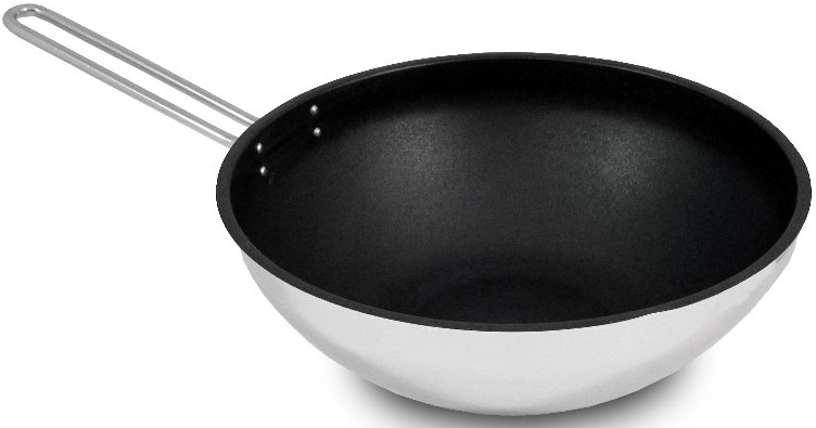 Frigideira Wok Antiaderente c/ Cabo 28cm (Inox) - SILAMPOS