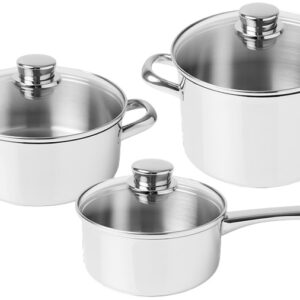 Conjunto de Cozinha Low Cost Essential Glass em Aço Inoxidável (3 Peças) - SILAMPOS
