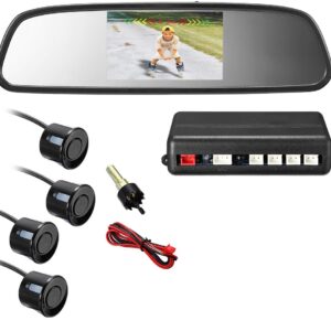 Kit 4 Sensores Estacionamento + Espelho Retrovisor