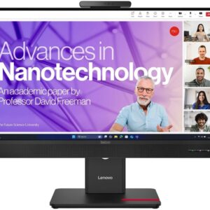 Monitor LCD 27 ThinkVision T27QD-4v Quad HD c/ C?mara (Preto) - LENOVO