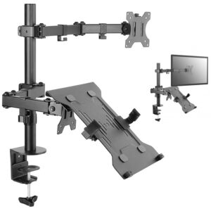Suporte Mesa p/ Monitor 13 ~ 32 e Portátil Monitor Desk Duplo Articulado - EQUIP