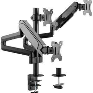 Suporte Mesa Articulado p/ 3 Monitores 17~27 (Preto) - EQUIP