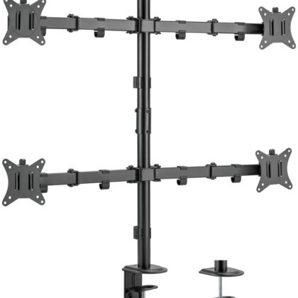 Suporte Mesa Articulado p/ 4 Monitores 17~32 (Preto) - EQUIP