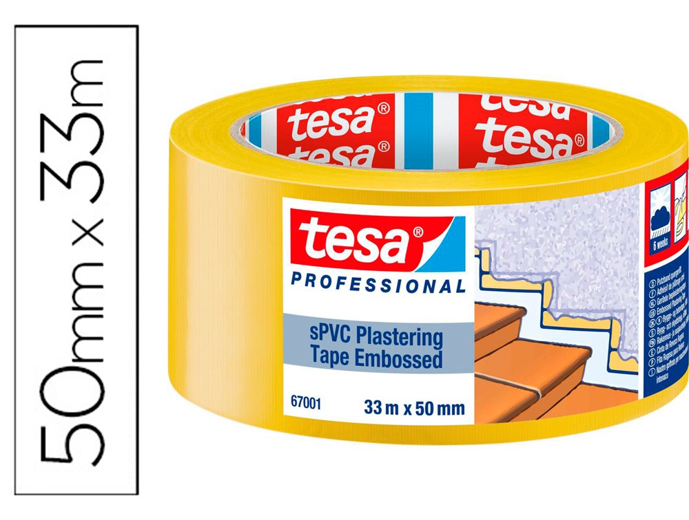Fita Adesiva 33m x 15mm (Amarelo) - TESA