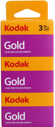 Pack 3x Rolos Fotográfico Gold 200 135/36 Shots - KODAK
