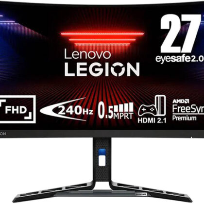 Monitor Curvo Legion R27fc-30 VA W-LED 27 FHD 16:9 280Hz FreeSync / G-SYNC Compatible - LENOVO