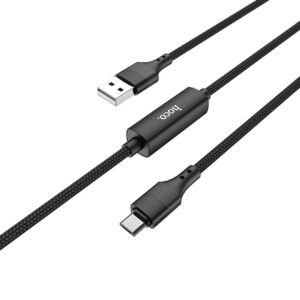 Cabo USB Macho - Micro USB Macho S13 c/ Ecr? (Preto) 1,20 mts - HOCO