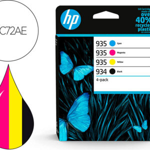 Pack 4x Tinteiros 934/935 CMY (Preto + Cores) - HP