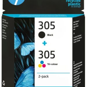 Pack 2x Tinteiros 305 (Preto/Cores) - HP
