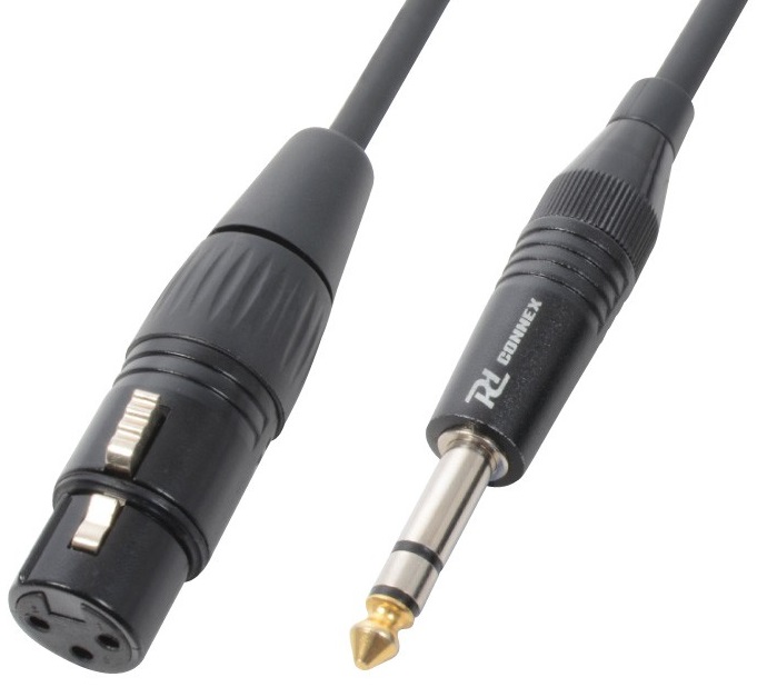 Cabo Jack 6,3mm Stereo - Canon Femea (1,5 mts) - Power Dynamics CONNEX