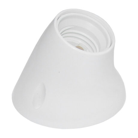 Suporte de Lampada E27 c/ Base PC Inclinado (Branco) - GSC
