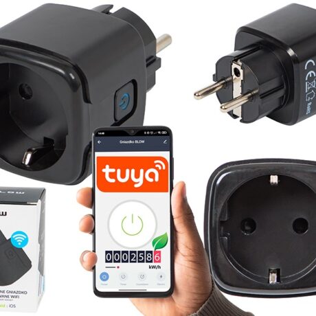 Tomada Inteligente Wi-Fi TUYA 3600W (Preto) - BLOW