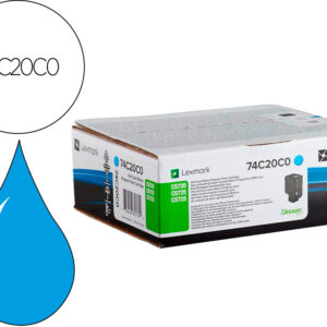 Toner Laser 74C20C0 Cx725De / Cs720D E/ Cs725De (Azul) - LEXMARK