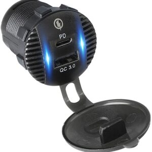Tomada de Isqueiro de Painel M18B c/ USB-A + USB-C