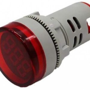 Voltímetro Digital LED Redonto Vermelho p/ Painel (12...500V AC)