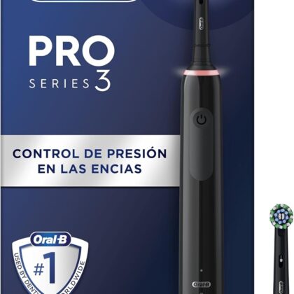 Escova de Dentes Elétrica Pro 3 3000 Cross Action + 2 Recargas (Preto) - ORAL-B