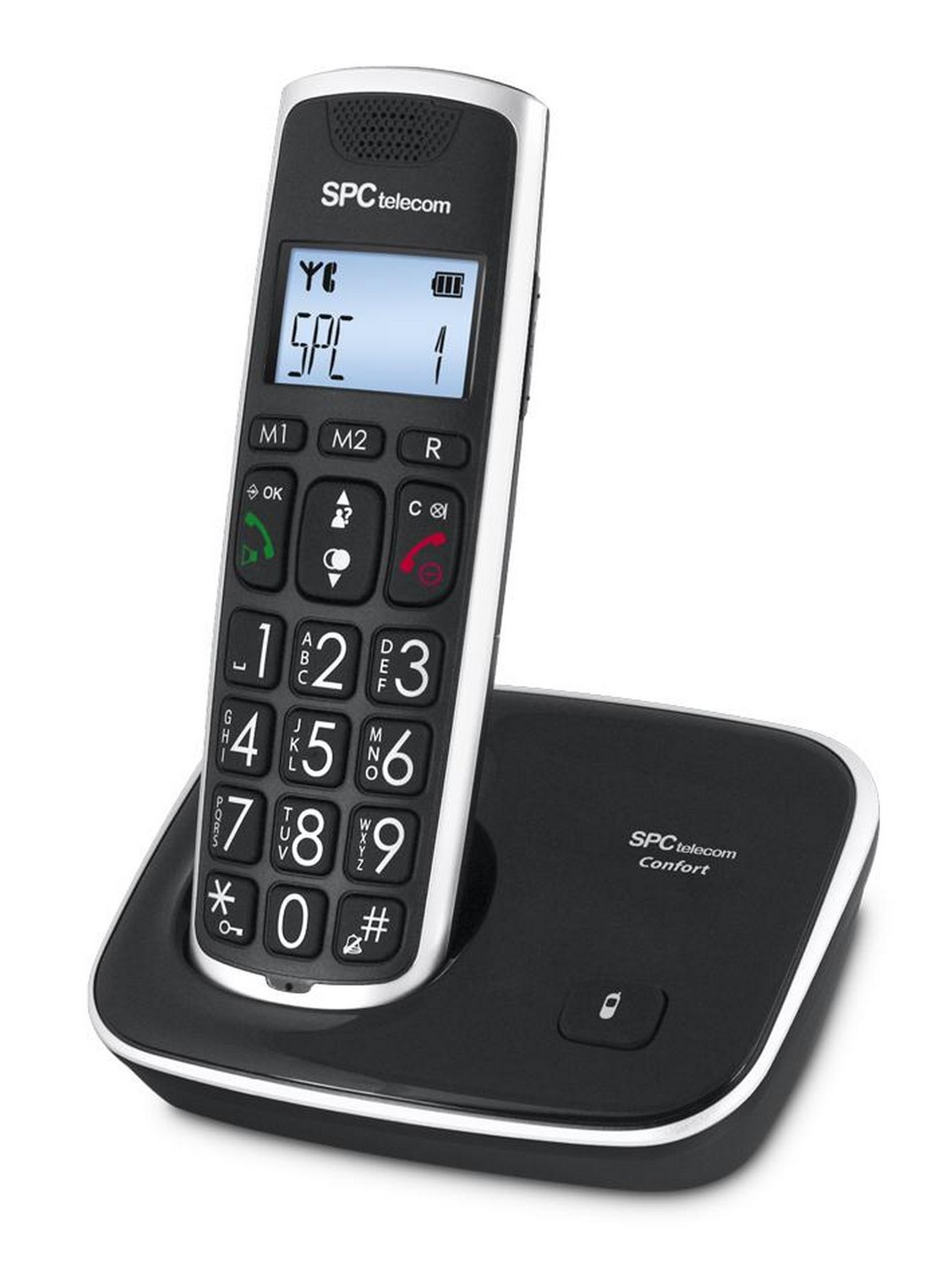 Telefone Telecom 7608N c/ Teclas Grandes (Preto) - SPC