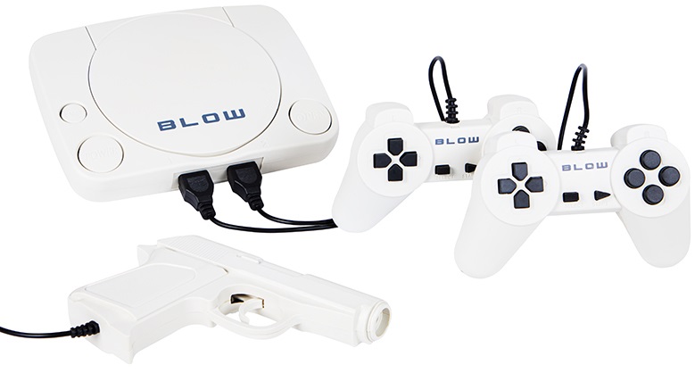 Consola de Jogos Retro c/ 2 Controladores + 1 Arma (Branco) - BLOW