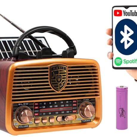 Rádio Portátil Analógico Retro RA10 Bluetooth AM/FM - BLOW