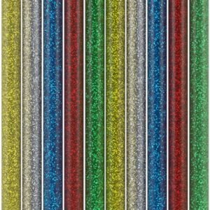Pack 10x Tubos de Cola Quente Coloridos c/ Glitter (?7 x 150mm) - GOOBAY