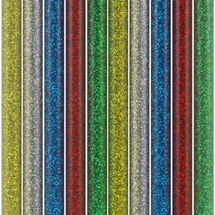 Pack 10x Tubos de Cola Quente Coloridos c/ Glitter (Ø7 x 150mm) - GOOBAY