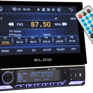 Auto R?dio SlideX 1DIN 4x 50W RDS/MP3/USB/Micro SD/BLUETOOTH c/ Ecr? 7 1080p HD e Comando - BLOW