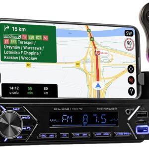 Auto R?dio MP3 4x 50W Mobile Pro Smart AM/FM/BT/SD/USB/AUX c/ Suporte de Smartphone - BLOW