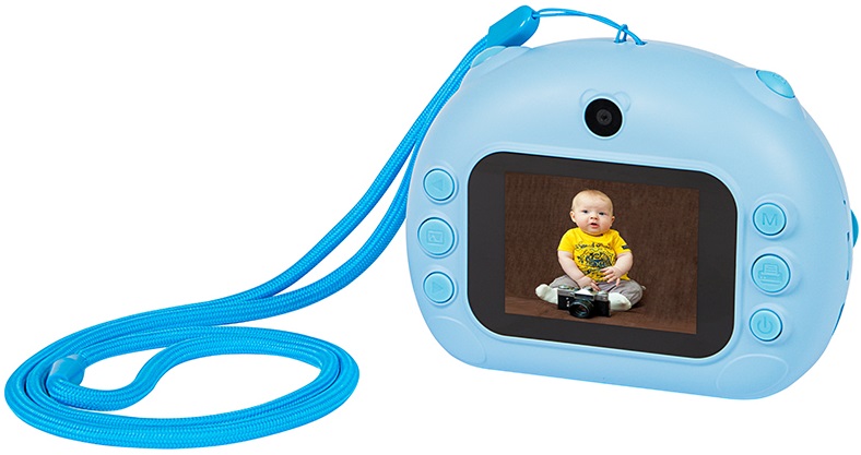 Câmara Fotográfica Infantil 12Mpx Full HD 1080p c/ Impressora Instantânea (Azul) - BLOW