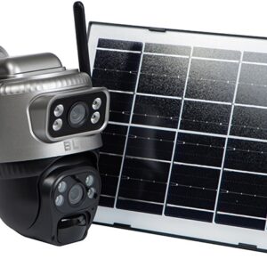 C?mara de Vigil?ncia IP PTZ Wi-Fi 4MP H-384 DualLens c/ Bateria e Painel Solar - BLOW