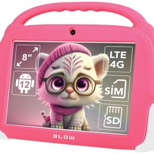Tablet Android 8 KidsTAB8 4GB/64GB Wi-Fi c/ Capa Rosa - BLOW