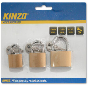 Pack 3x Cadeados - KINZO