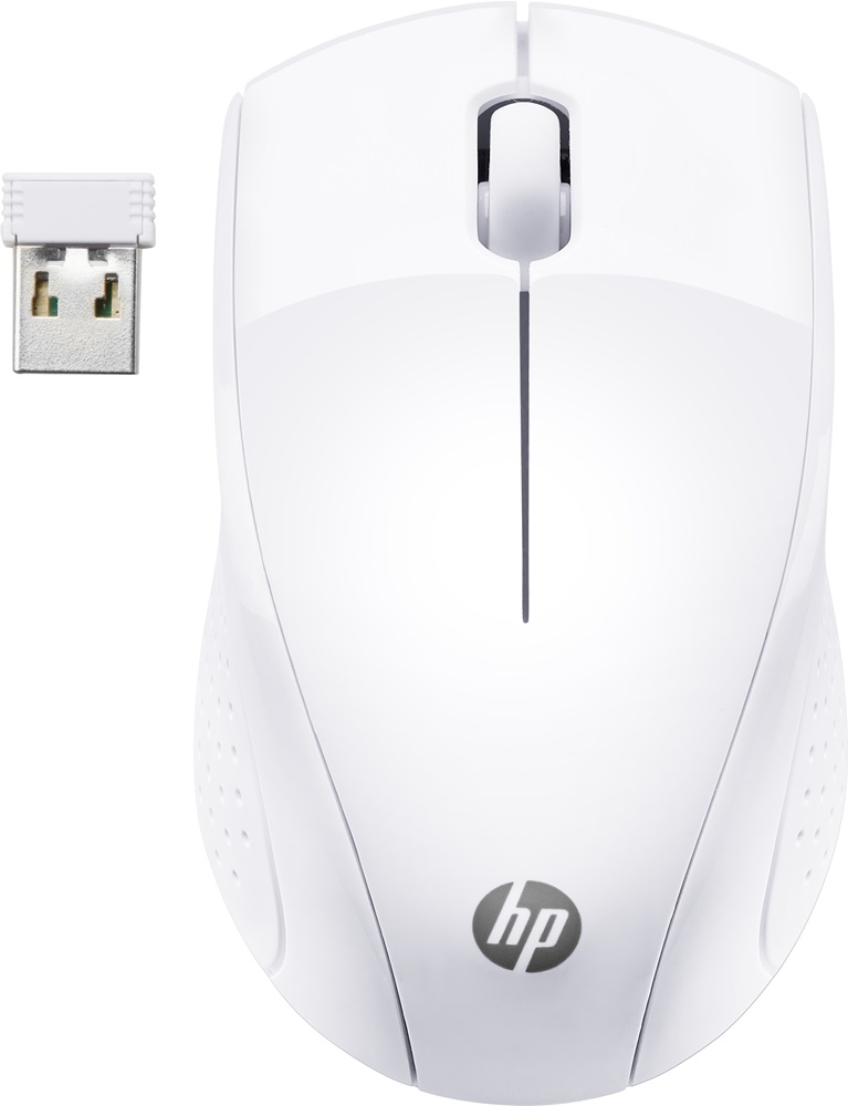 Rato Ótico 220 Wireless 1600DPI (Branco) - HP