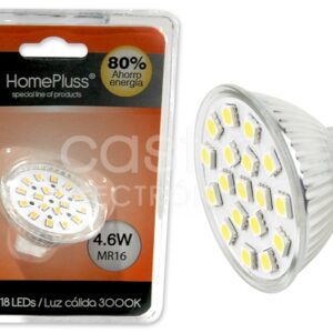 Lampada LED 12V MR16 4,6W Branco Q. 3000K 320Lm