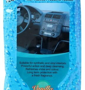 Pack 20x Toalhitas Limpeza p/ Interiores Veiculos (Baunilha) - ALL Ride