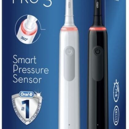 Escova de Dentes Elétrica Pro 3 3900 DUO (Preto/Branco) - ORAL-B