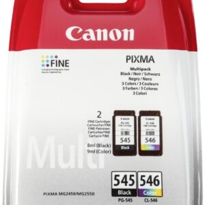 Pack 2x Tinteiros PG-545/CL-546 (Preto/Cores) - CANON