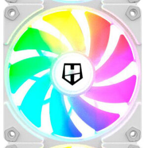 Ventoinha 120mm Hummer Easy Link Fan Kit ARGB 4 Pinos PWM Pack 3 (Branca) - NOX