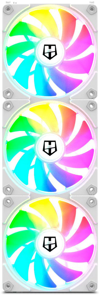Ventoinha 120mm Hummer Easy Link Fan Kit ARGB 4 Pinos PWM Pack 3 (Branca) - NOX