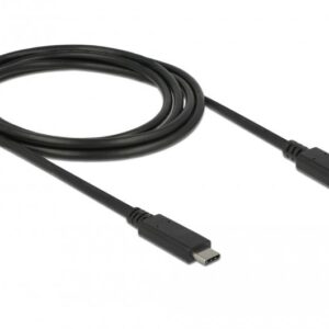 Cabo USB C Macho - USB C Fêmea (2 mts) - DELOCK
