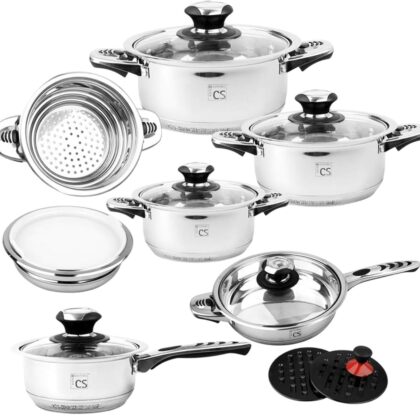 Conjunto de Cozinha Aurich em Aço Inoxidável (7 Peças) - CSK