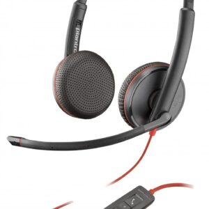 Auscultadores Headset Blackwire 3225 c/ USB-C / Conector de 3,5 mm / Adaptador USB-C/A - POLY