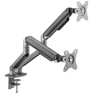 Suporte para 2 Monitores para Secretária 17" a 32" Max 9Kg com Inclinação Full Motion