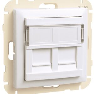 Aro com Módulo Duplo p/ Conectores RJ45 (Branco) Série LOGUS90 - EFAPEL
